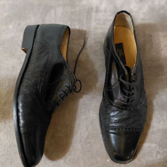 Zelli Dress Shoes Mens Size 12M Black Oxford  Leather Lace Up Square Toe main image 8